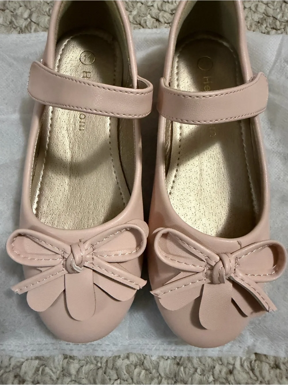 Heritage Girls' Blush Pink Mary Jane Dress Shoes with Bow